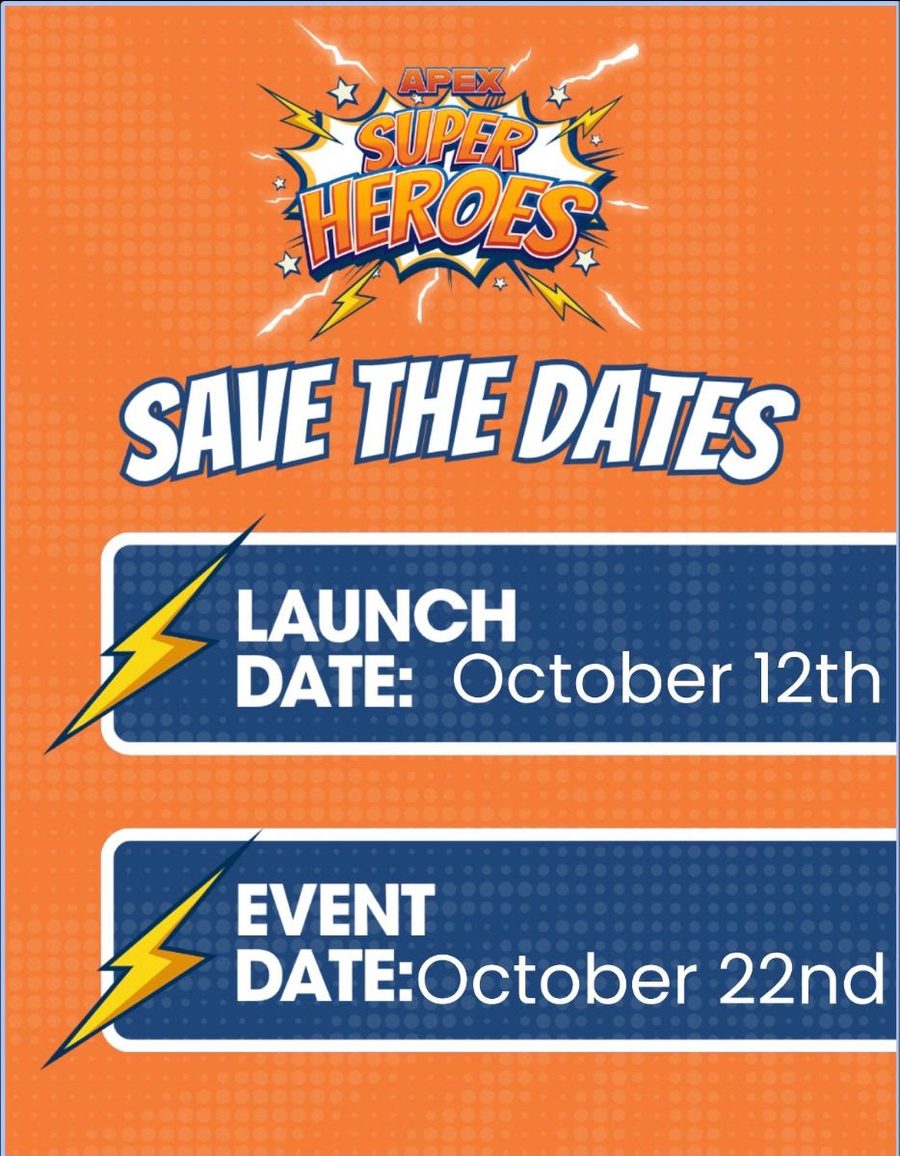 APEX Super Heroes Fun Run flyer