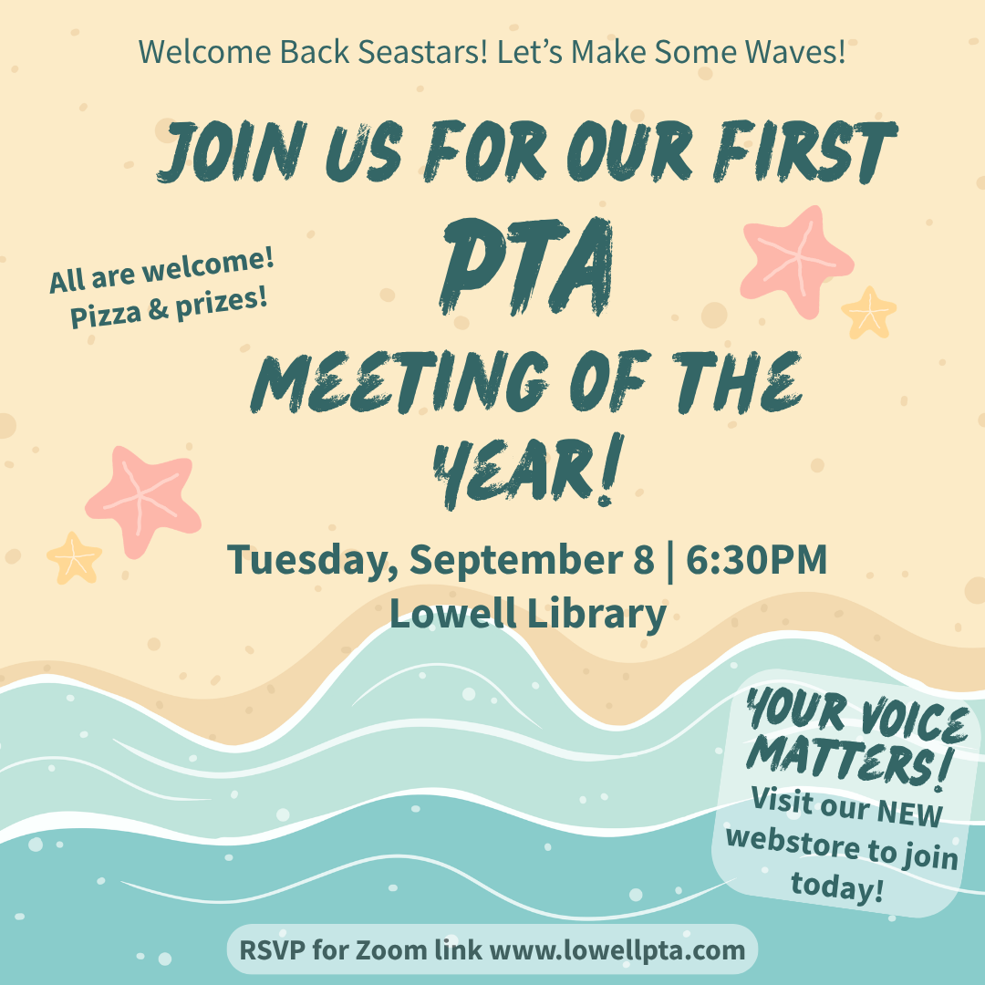 September PTA Association Meeting flyer